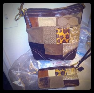 Coach bag and matching wristlet